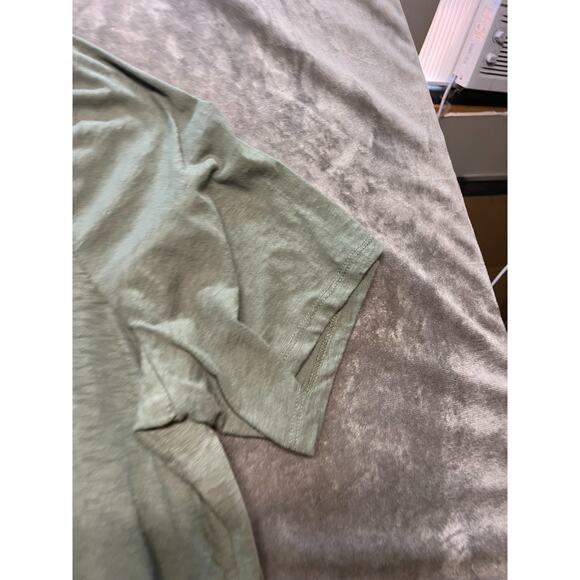 Lane Bryant 22/24‎ V Neck T-Shirt Olive Green Embroidered collar - Picture 2 of 6